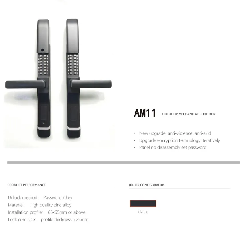 Zinc alloy material mechanical code lock4